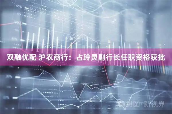 双融优配 沪农商行：占玲灵副行长任职资格获批
