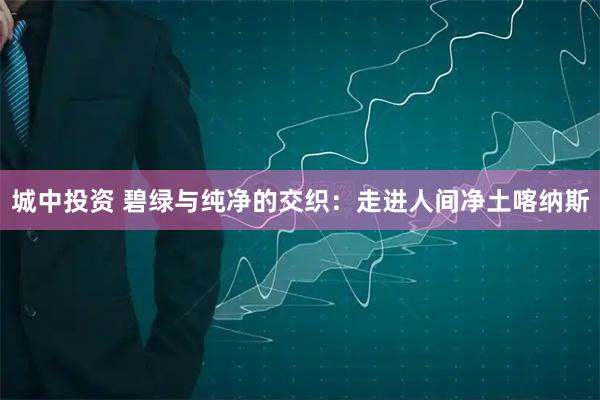 城中投资 碧绿与纯净的交织：走进人间净土喀纳斯